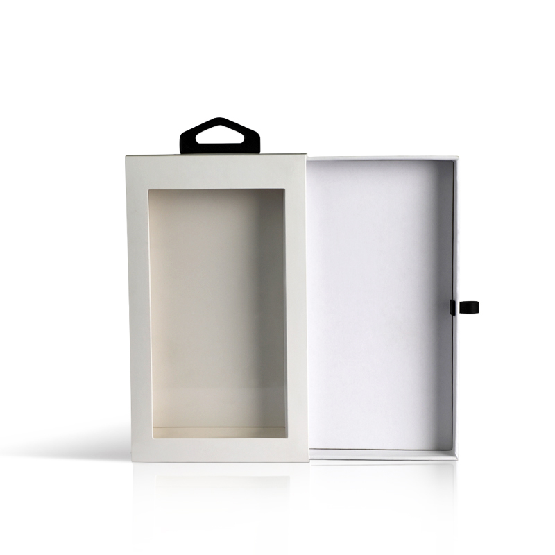 Boîte de fenêtre d\'emballage de cadeau rectangle sur mesure pour accessoires de cas de téléphone