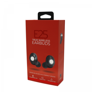 CARTBOARD BOX Fabricant Impression Gold Feuille d\'oreille Boîte d\'emballage d\'écouteurs pour l\'emballage électronique de consommation